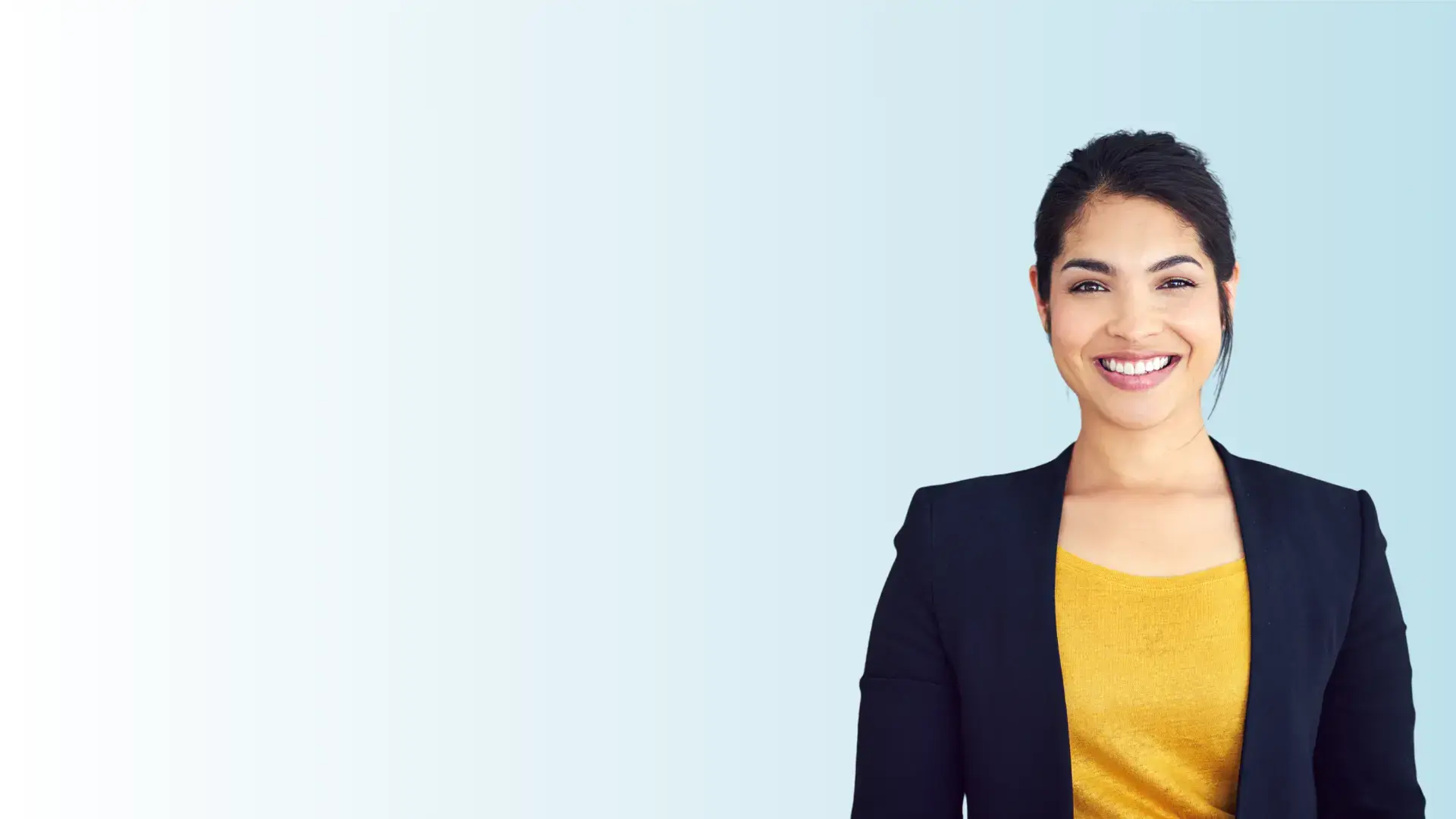 young female posing with confidence